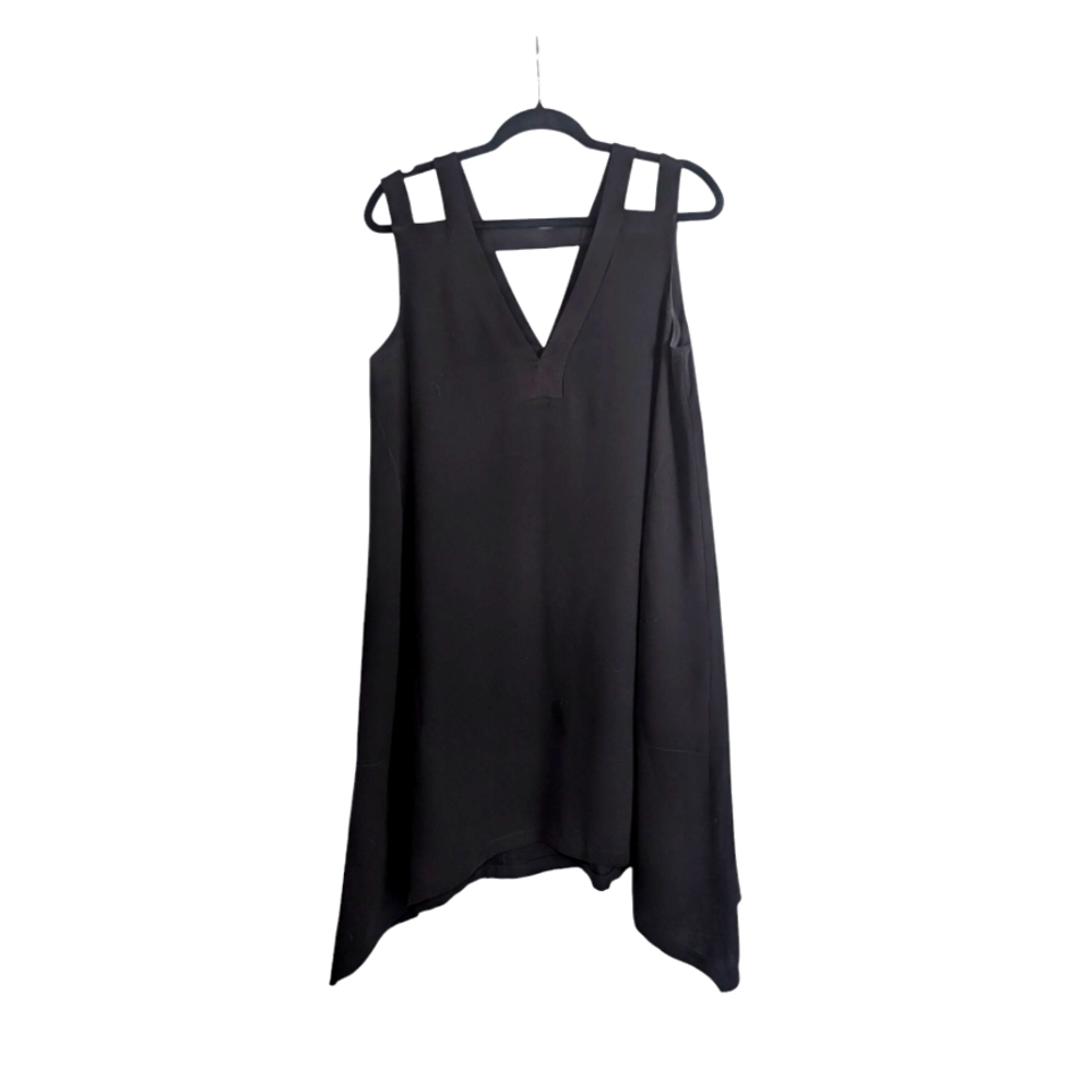 BCBG Black Asymmetrical High-Low Cocktail Dress - Picture 1 of 5